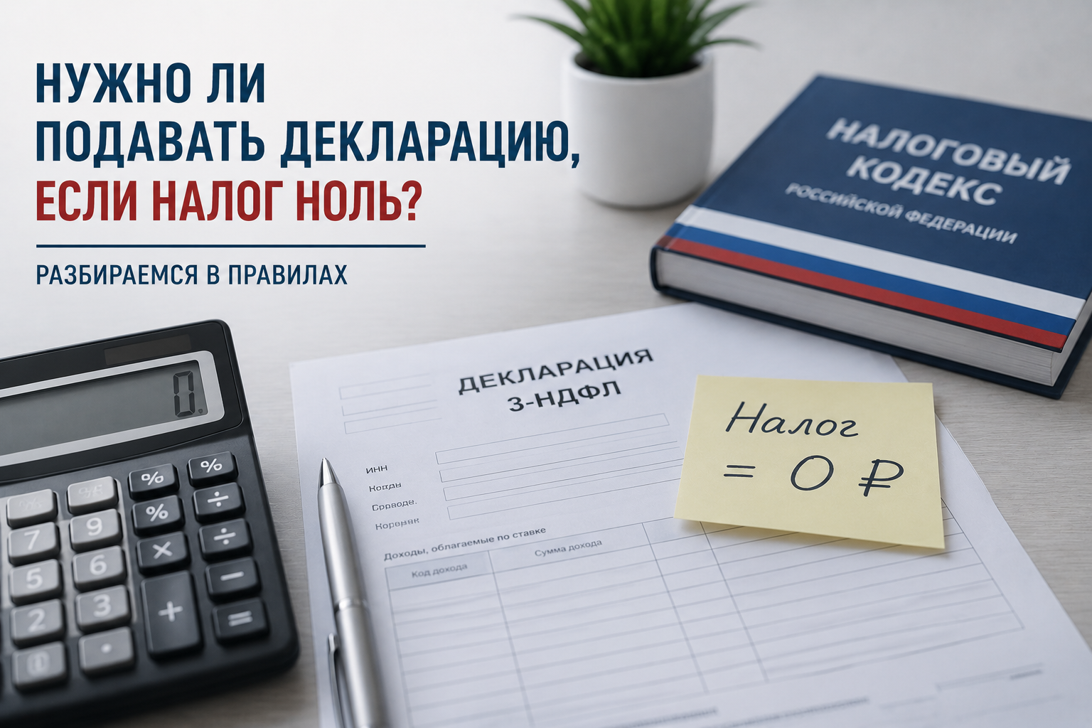 Нужно ли подавать декларацию, если налог к уплате равен нулю?