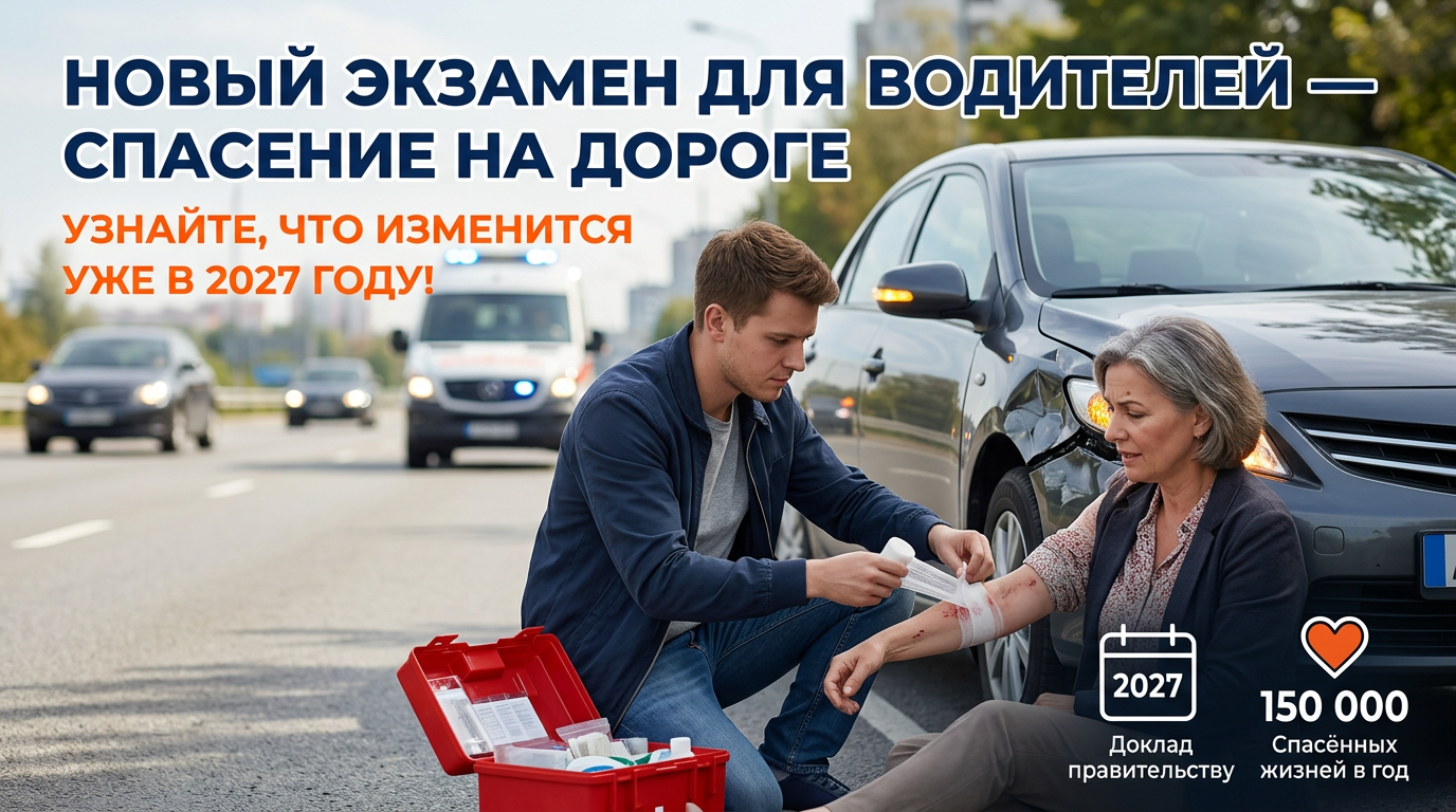 🚘 Новый экзамен для водителей — спасение на дороге: сроки, сложности, польза