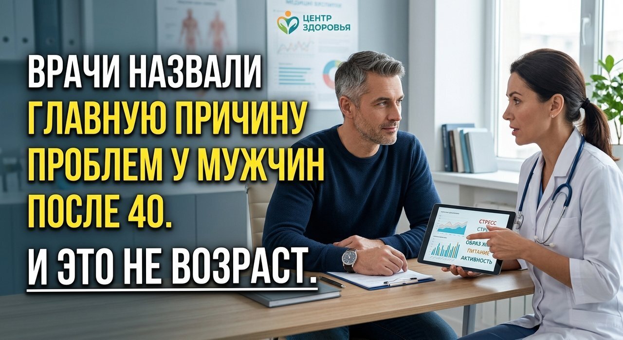 Врачи назвали главную причину проблем у мужчин после 40. И это не возраст