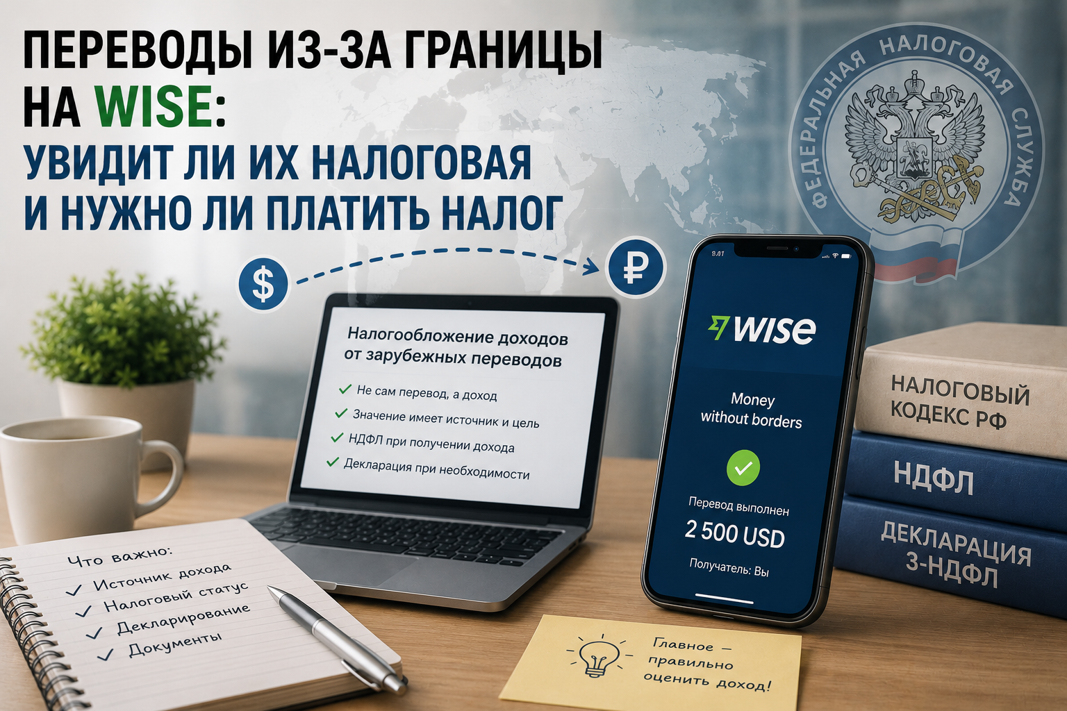 Переводы из-за границы на Wise: увидит ли их налоговая и нужно ли платить налог