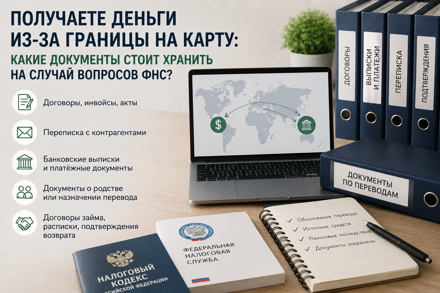 Получаете деньги из-за границы на карту: какие документы стоит хранить на случай вопросов ФНС