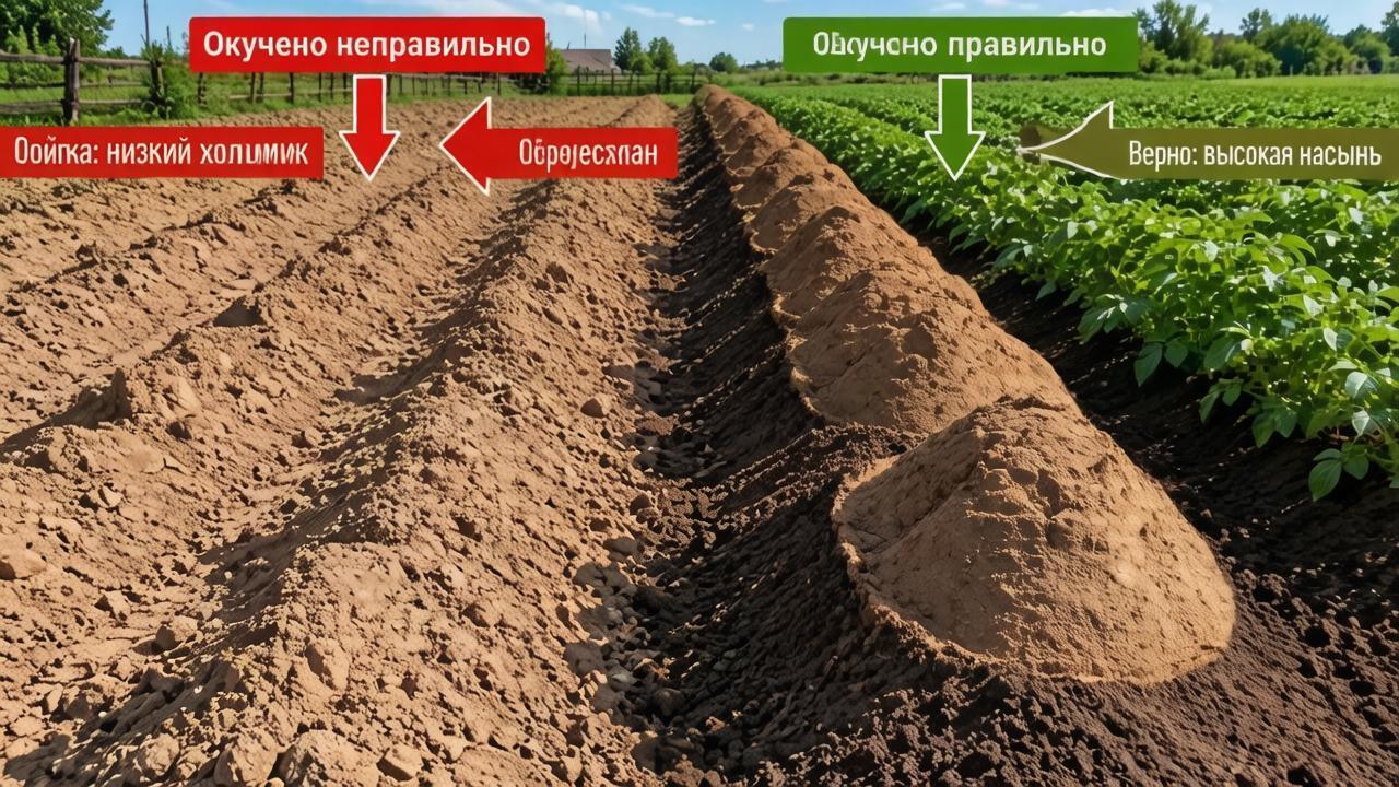 Правильное окучивание картофеля!