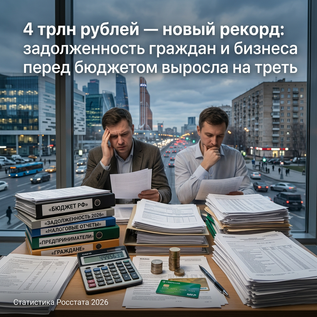 4 трлн рублей – новый рекорд🚀: задолженность граждан и бизнеса перед бюджетом выросла на треть. К чему это может привести?👀