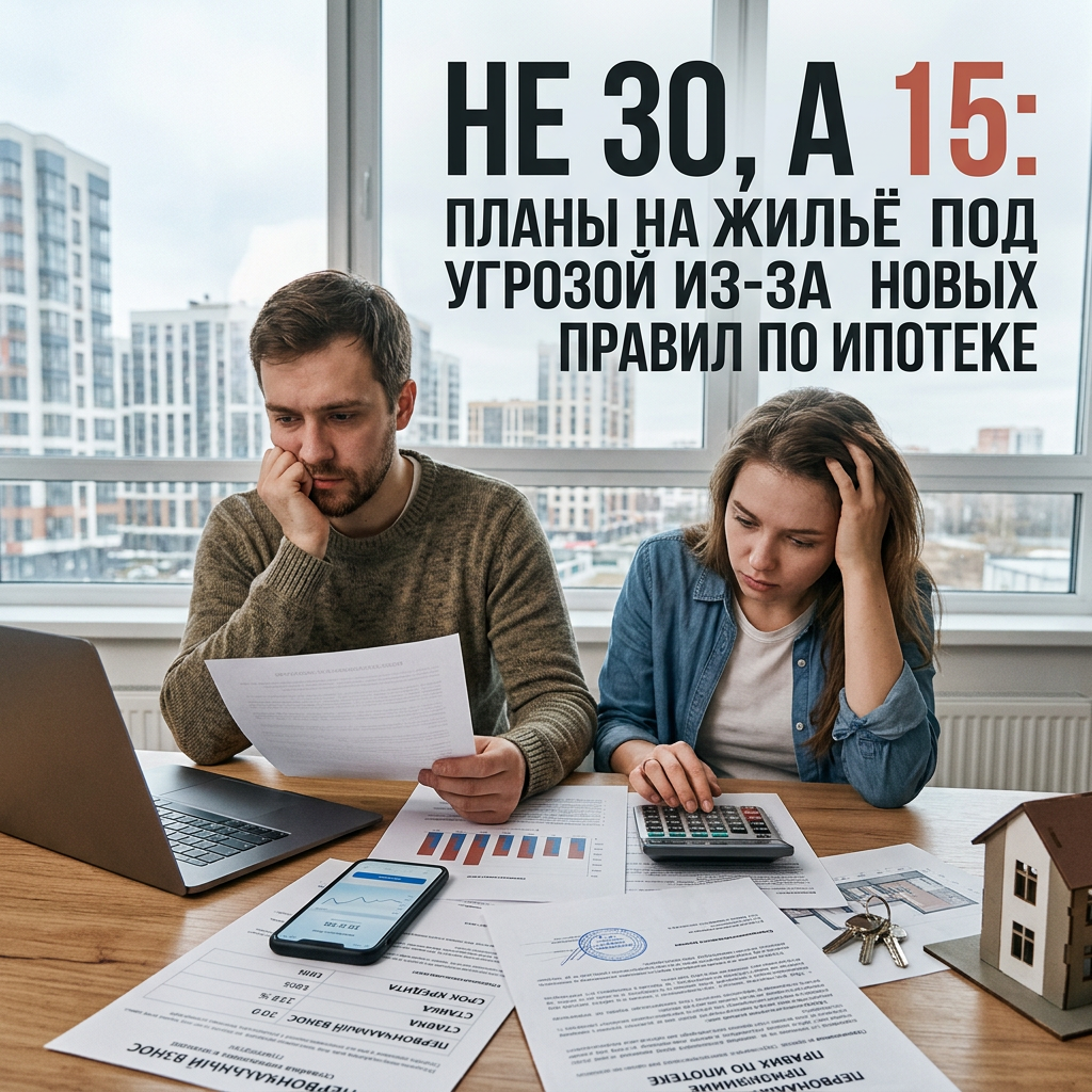 ⚡ Не 30, а 15: планы на жильё под угрозой ⚡ из‑за новых правил по ипотеке 🏠