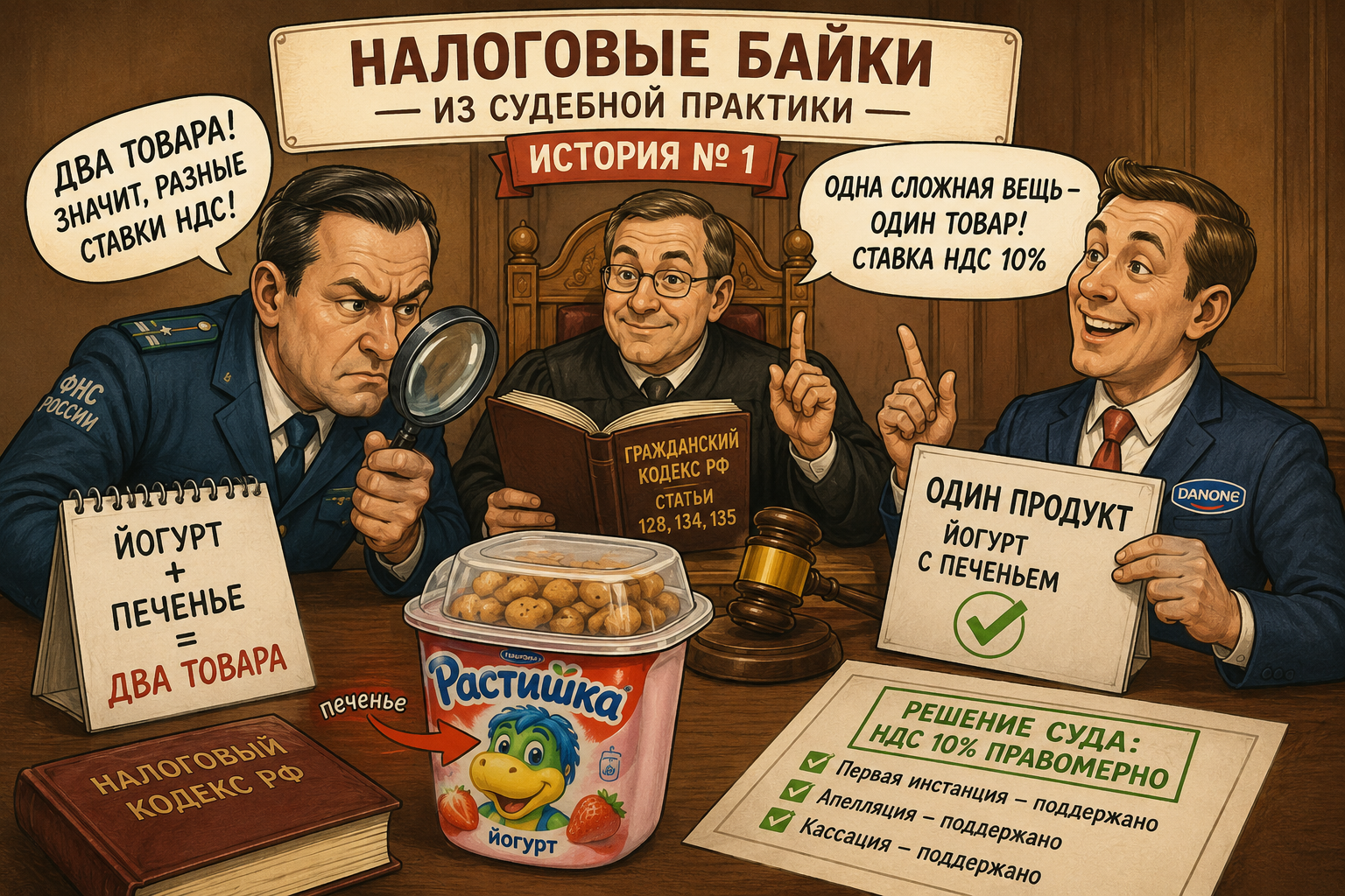 Налоговые байки из судебной практики: История № 1 - Как налоговая пыталась разделить йогурт и печенье