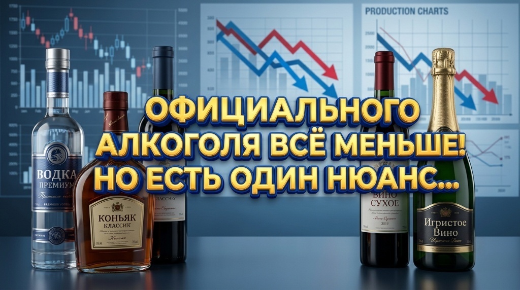 Производство алкоголя упало, а ЭТО растет на 48%. Что скрывает официальная статистика.