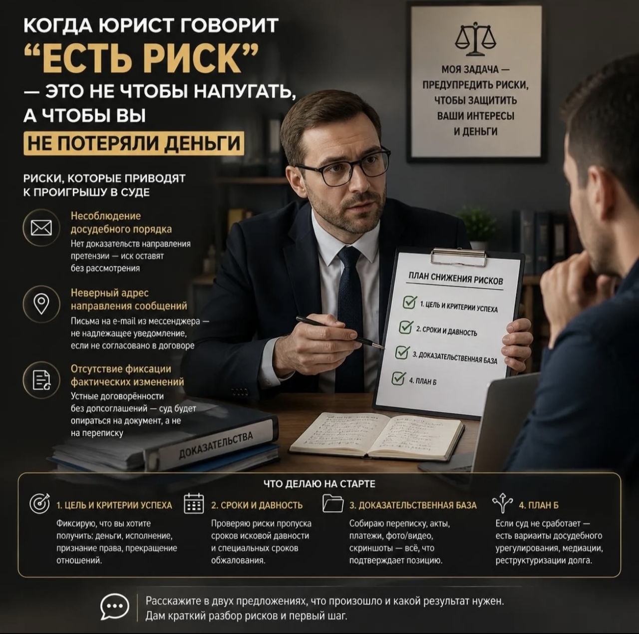 Когда юрист говорит, есть риск....