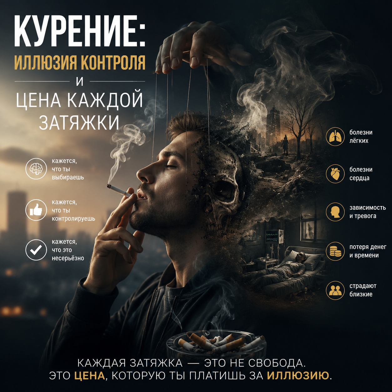 Курение: иллюзия контроля и цена каждой затяжки