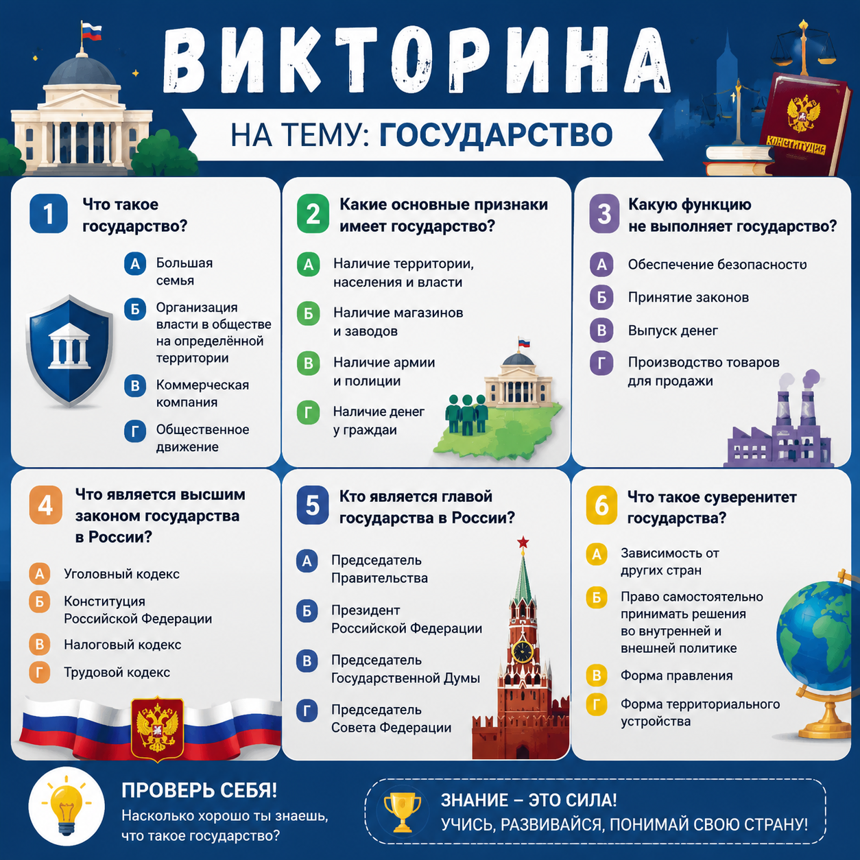 Викторина на тему государство