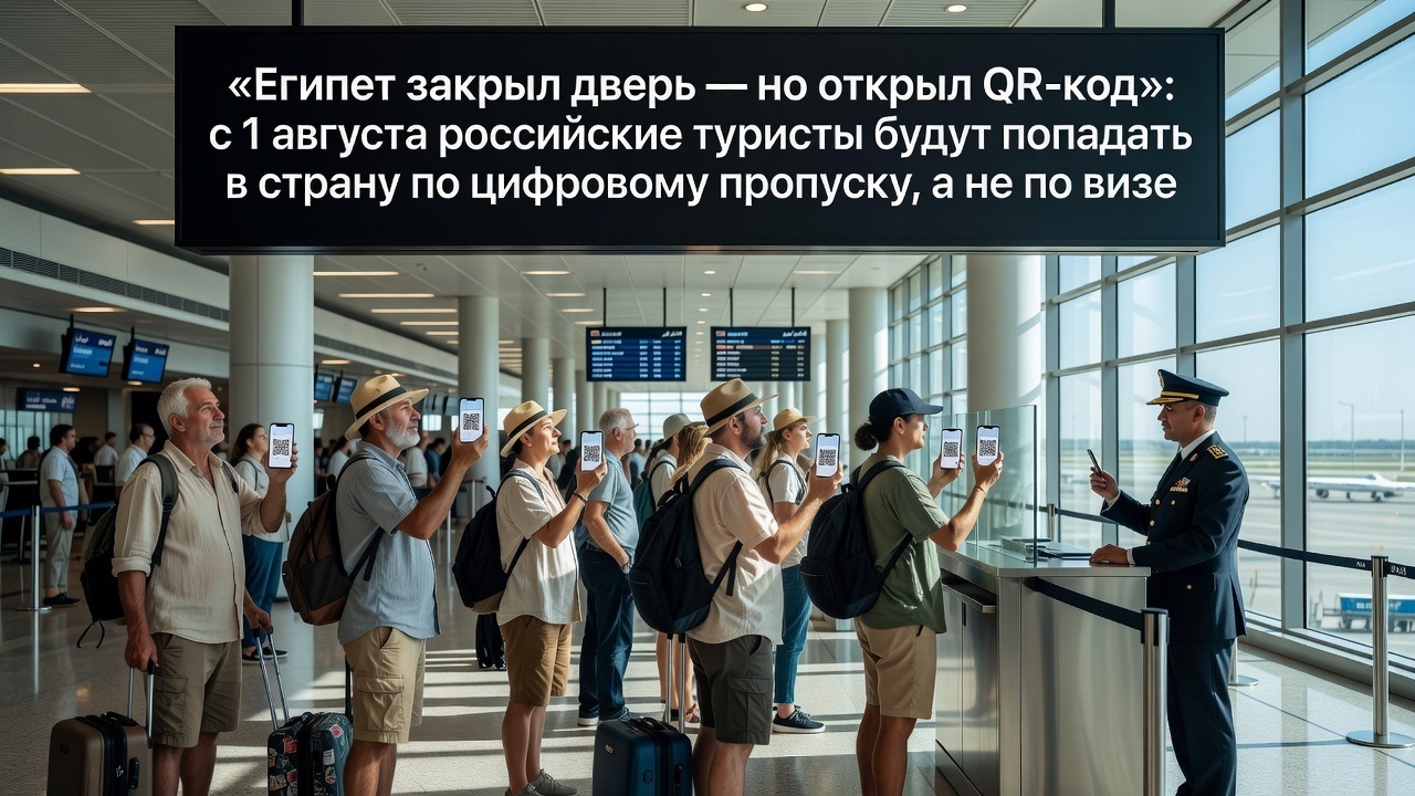 🔥 «Египет закрыл дверь — но открыл QR-код»: с 1 августа российские туристы будут попадать в страну по цифровому пропуску, а не по визе