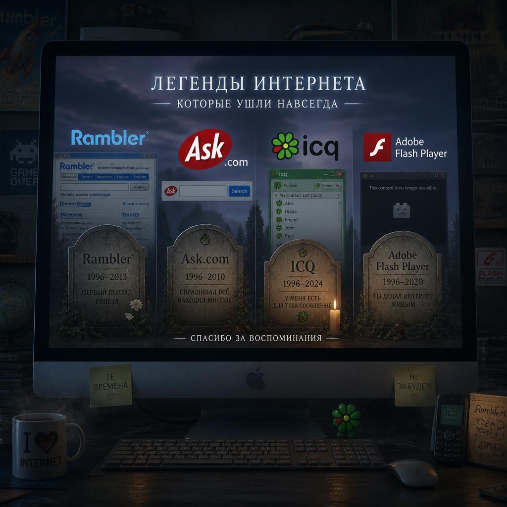 Эхо ушедшей эпохи: прощание с цифровыми легендами и вечная память интернета