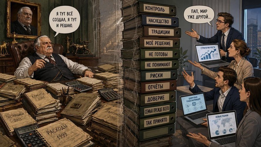 «Семейный бизнес: жили дружно и счастливо, пока не пришёл бухгалтер. Как доли превращают родство в протокол разногласий».
