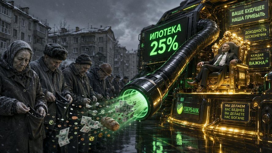 Откуда у Сбера триллионы, если народ считает копейки до зарплаты? За наш с вами счет 64-е место в мире.