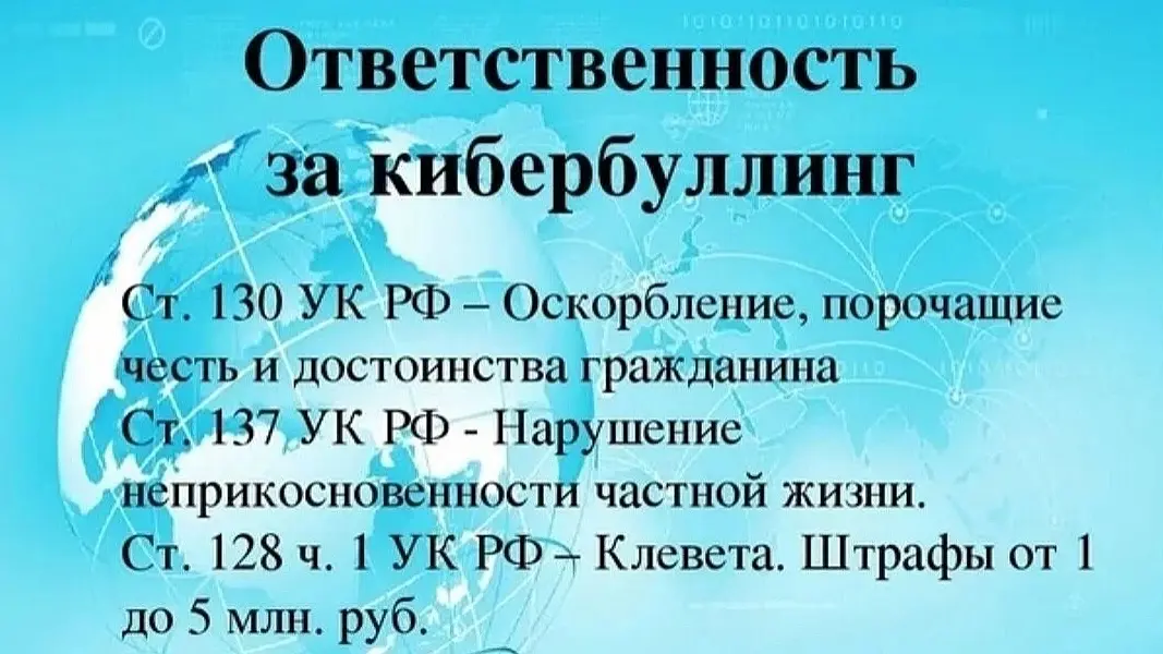 Ответственность за кибербуллинг.