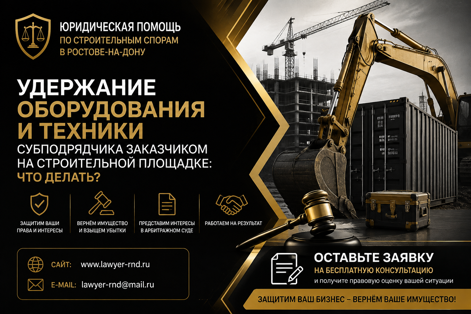 Заказчик не отдает технику со стройки: что делать подрядчику или субподрядчику?