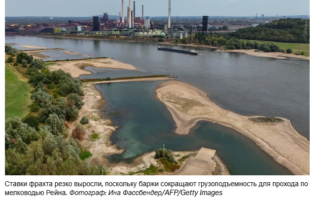 Рейн ожидает очередная волна перебоев после того, как уровень воды в нем достиг рекордно низкой отметки.