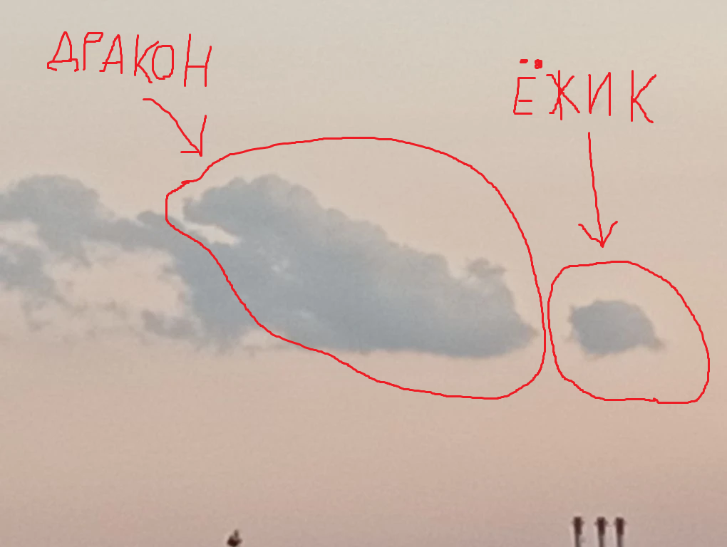 Дракон и ёжик на небе