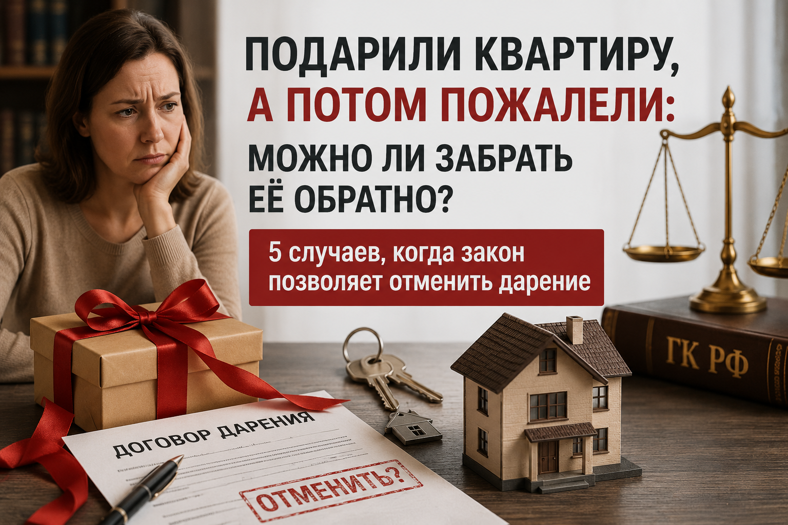Подарили квартиру, а потом пожалели: можно ли забрать её обратно? 5 случаев, когда закон позволяет отменить дарение