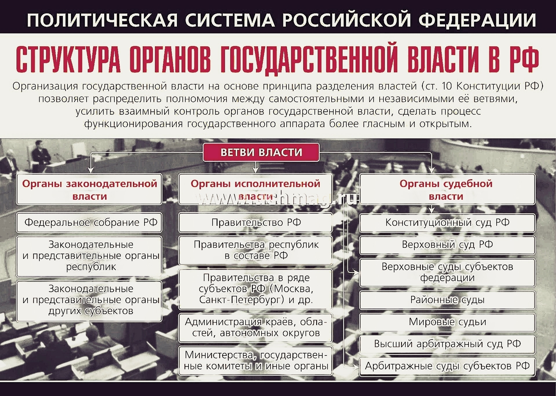 Структура государственного бюджета. Устройство государства. Ветви власти.