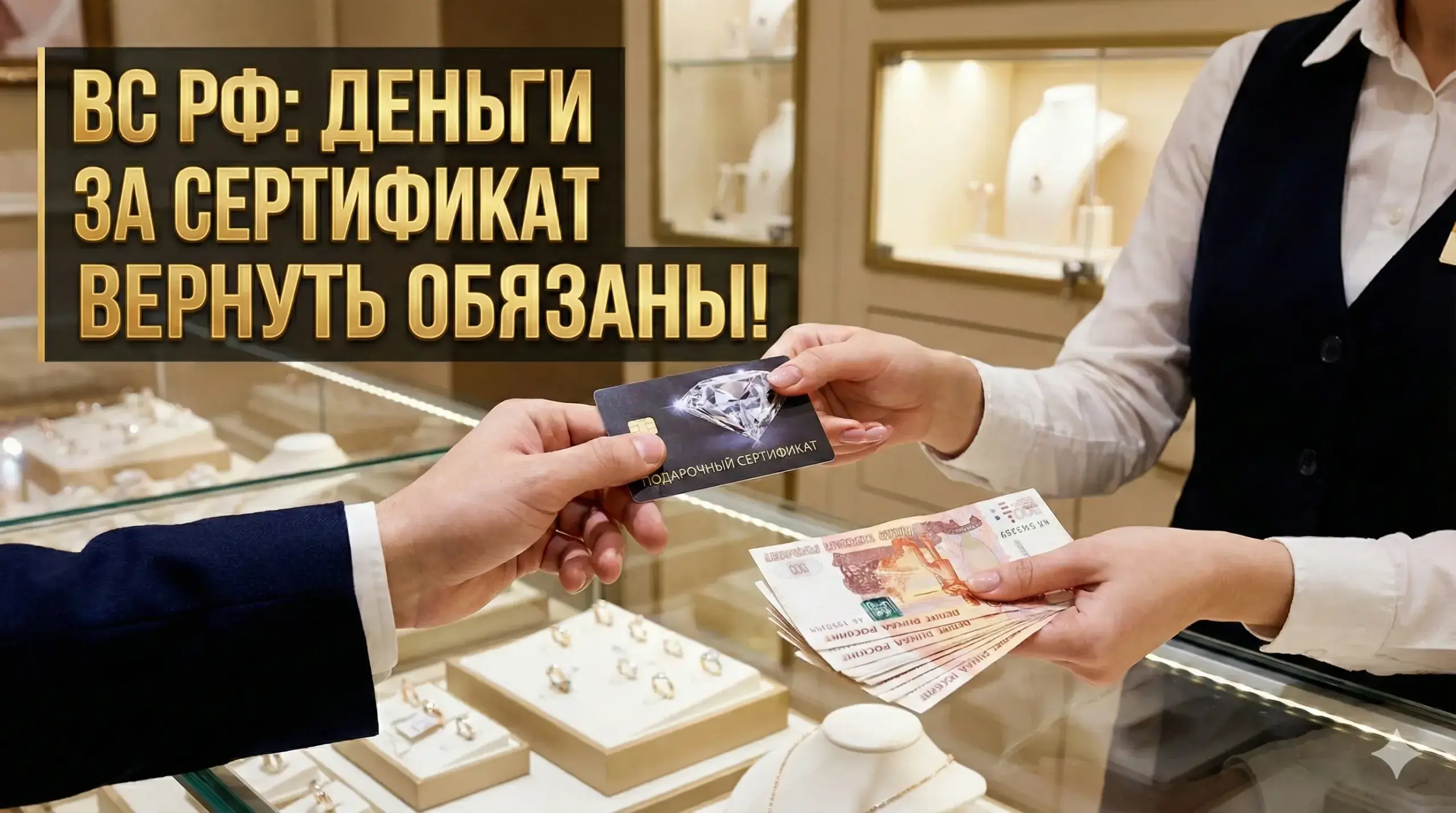 Законный возврат: как обычный пластиковый сертификат превратить обратно в реальные рубли вопреки правилам магазина