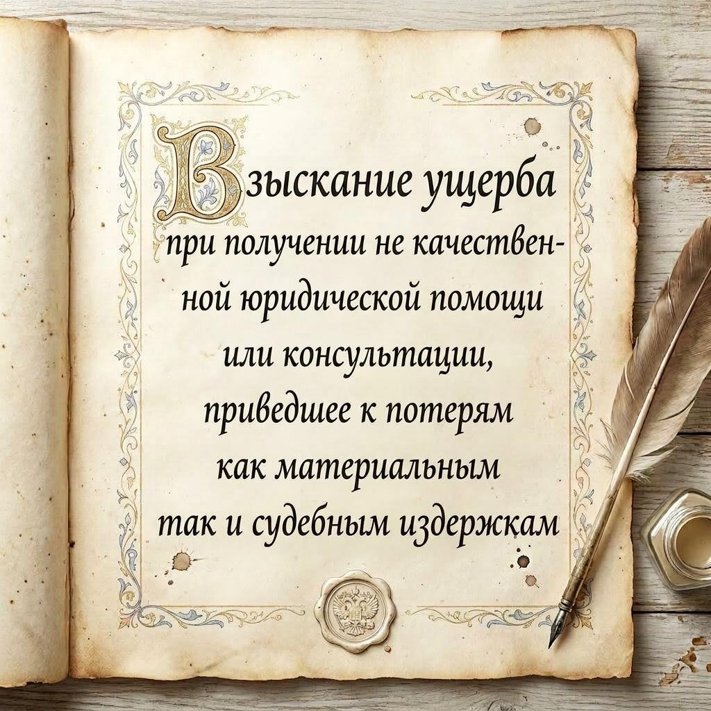 Взыскание ущерба при предоставлении неквалифицированной помощи , приведшее к материальным потерям !