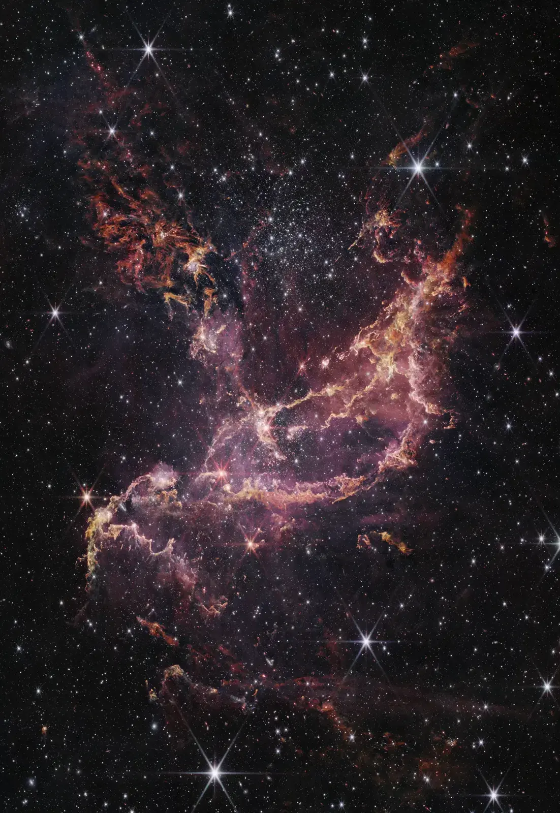 Взгляд Уэбба на скопление NGC 346.
