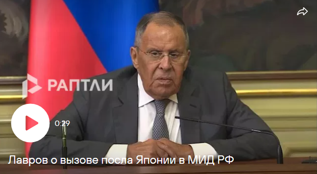 Лавров осудил ярую критику Токио