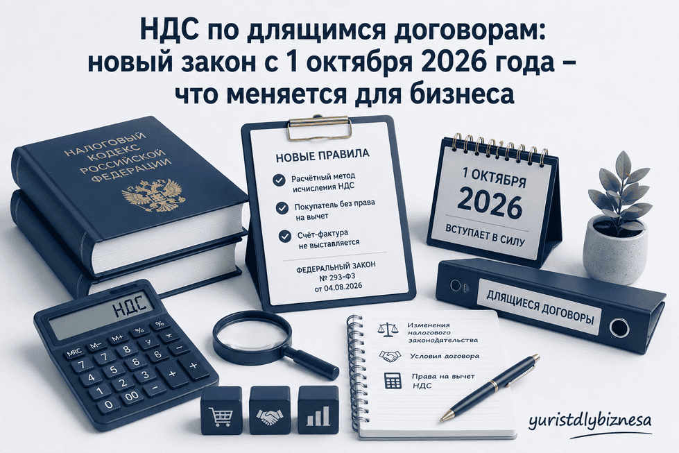 НДС по длящимся договорам: новый закон с 1 октября 2026 года - что меняется для бизнеса
