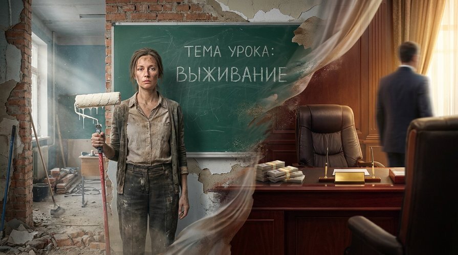 Новое в образовании. Школьный ремонт перекладывают на плечи и карман учителей, пришлось оформить микрозайм на шпатель, шпатлевку и линолеум.