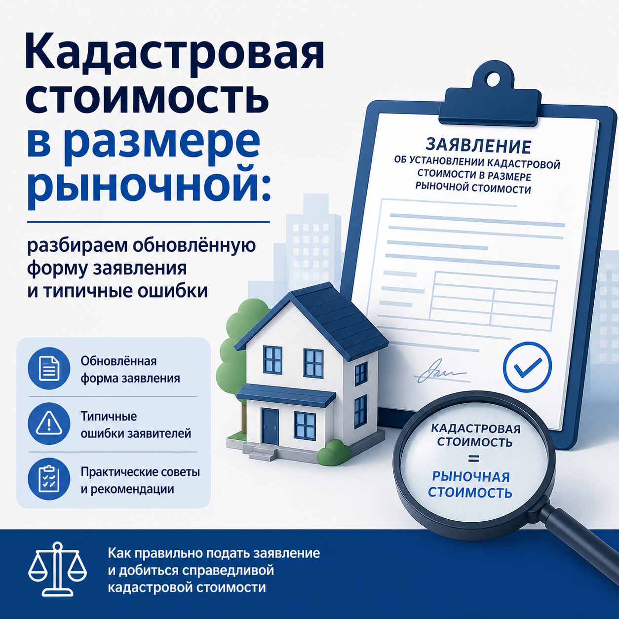 " Кадастровая стоимость в размере рыночной: разбираем обновлённую форму заявления и типичные ошибки "