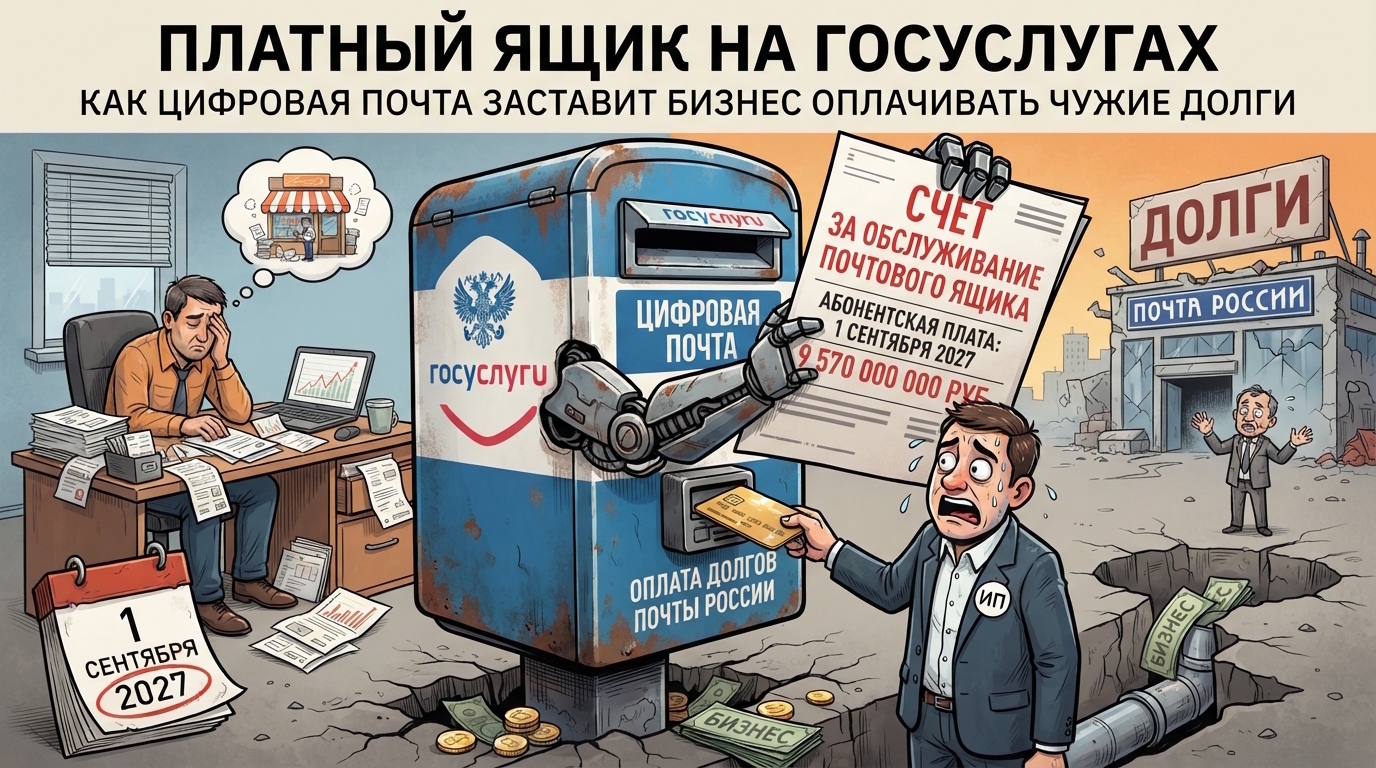 Платный ящик на Госуслугах: как новый закон о цифровой почте заставит бизнес оплачивать чужие долги