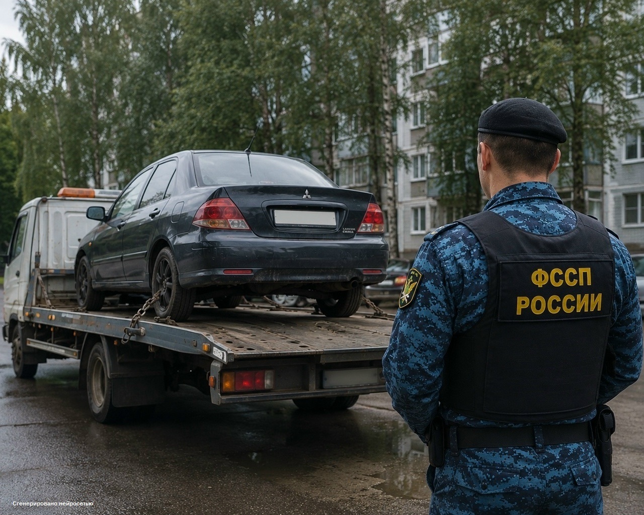 Арест автомобиля за неуплату