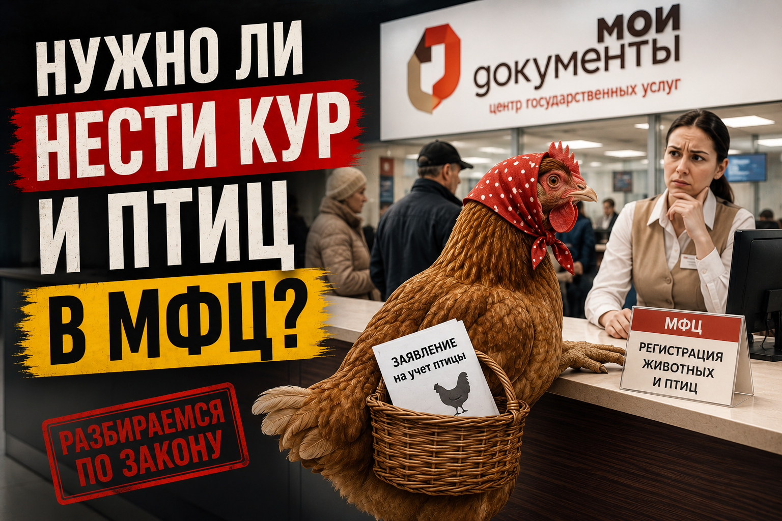 Нужно ли нести кур и другую птицу в МФЦ?
