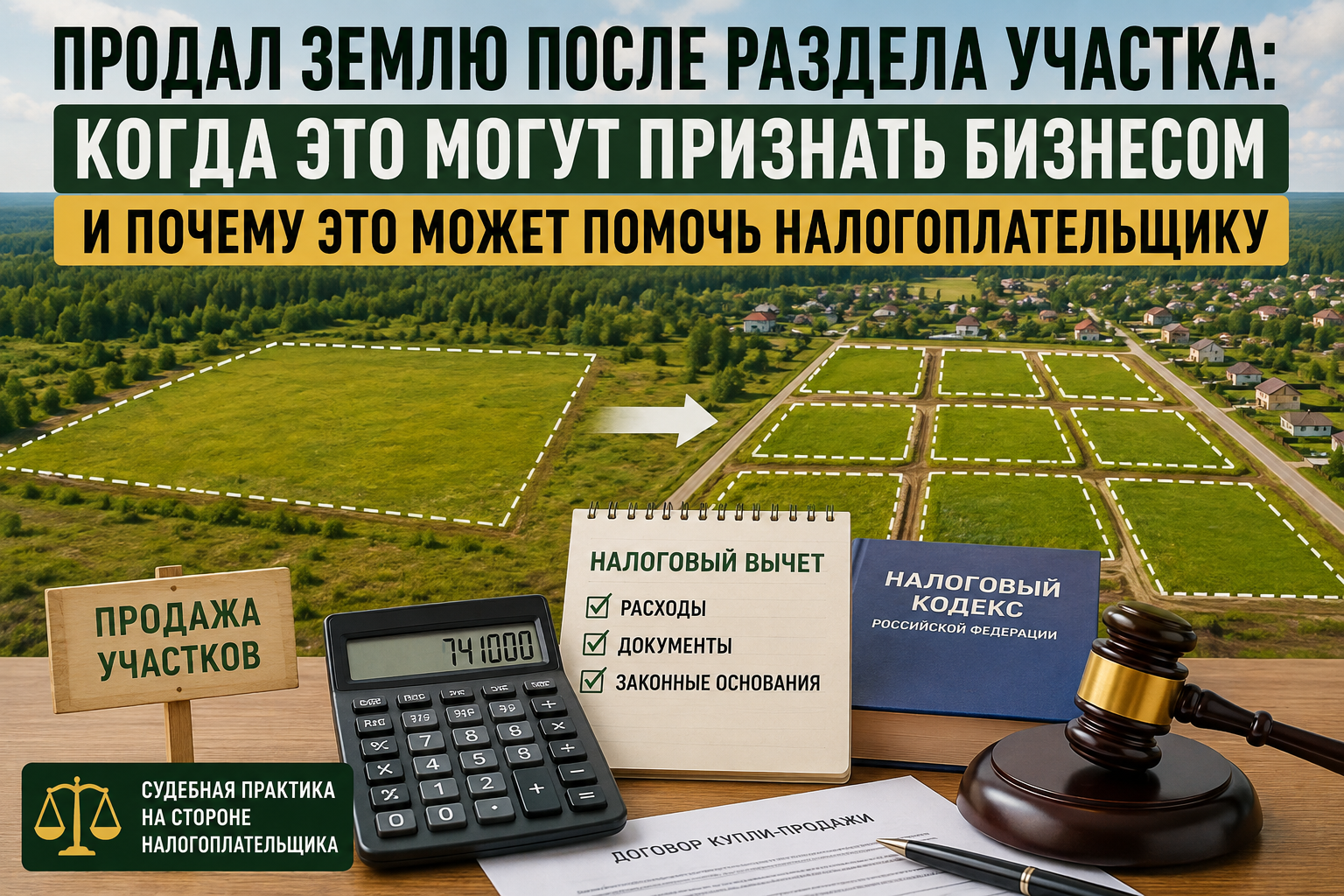 Продал землю после раздела участка: когда это могут признать бизнесом и почему это может помочь налогоплательщику
