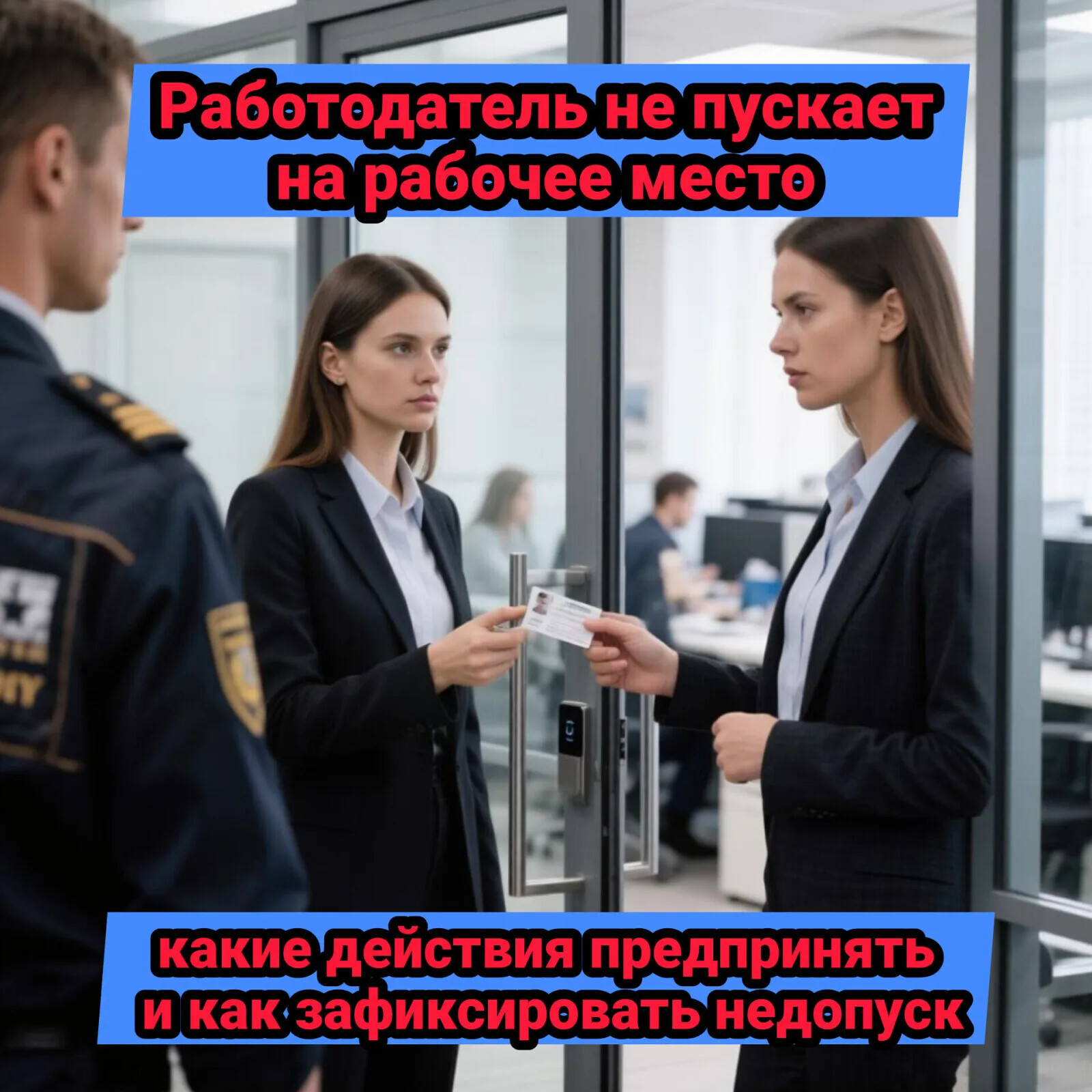 Работодатель не пускает на рабочее место: какие действия предпринять и как зафиксировать недопуск