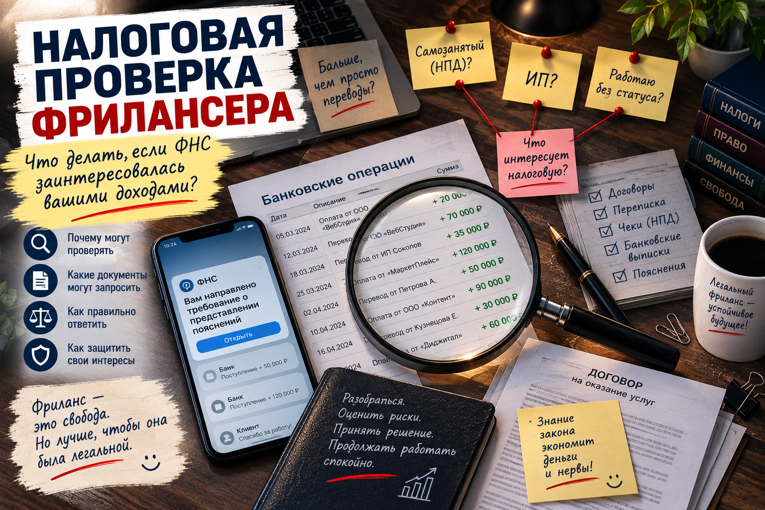 Налоговая проверка фрилансера: что делать, если вы самозанятый или работаете без НПД
