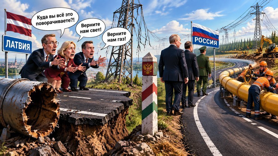 Хватит размазывать сопли с прибалтийским "тиграми". России давно пора перекрыть им всё — от дорог до транзита. От газа до коровьего кизяка.