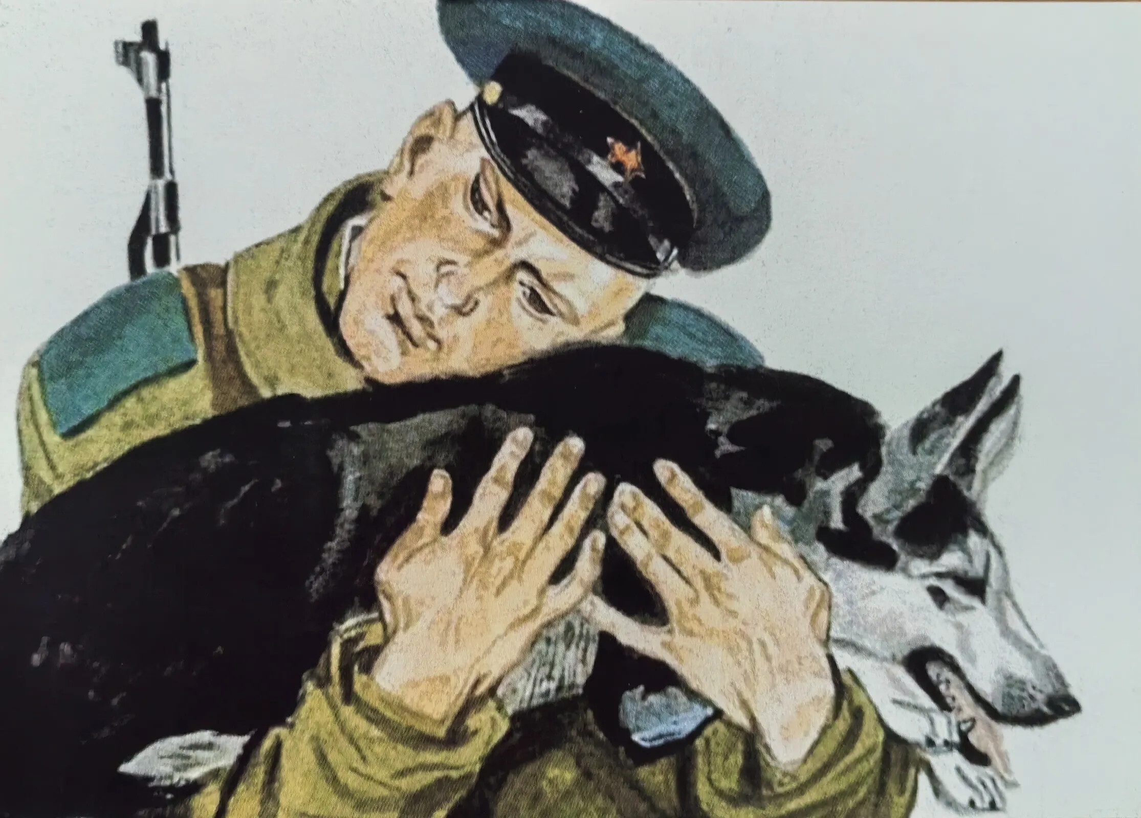 Рисунок к книге Юрия Коваля «Алый» (издательство «Детская литература», 1968 год). Выполнены В. Лосиной.