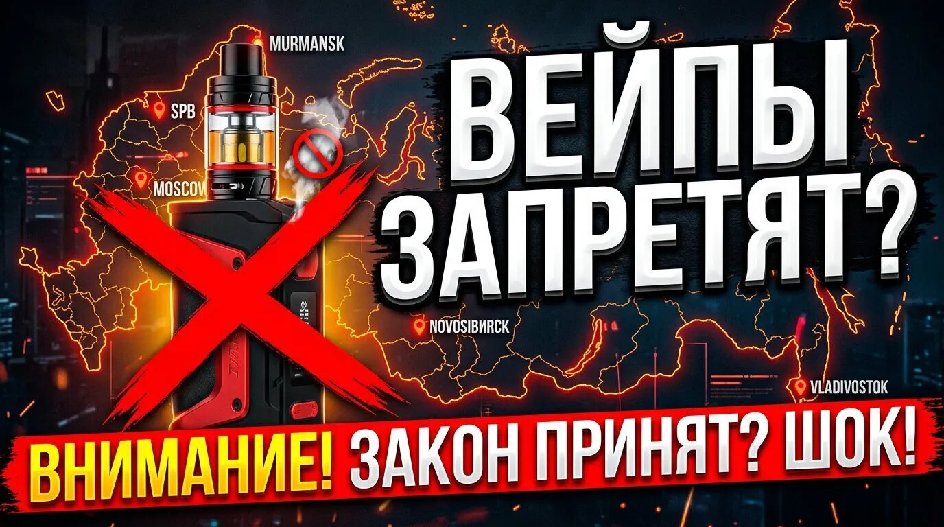 Вейпы под запретом на 5 лет: где уже нельзя продавать и как не попасть на уголовку